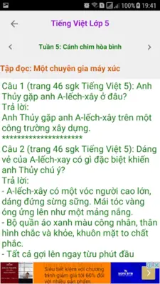 Tieng Viet Lop 5 android App screenshot 0