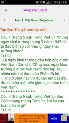 Tieng Viet Lop 5 android App screenshot 1